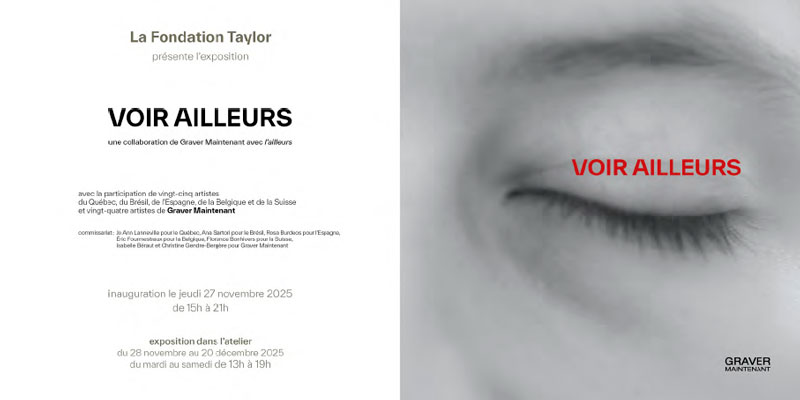 Carton d'invitation Voir ailleurs - Graver Maintenant