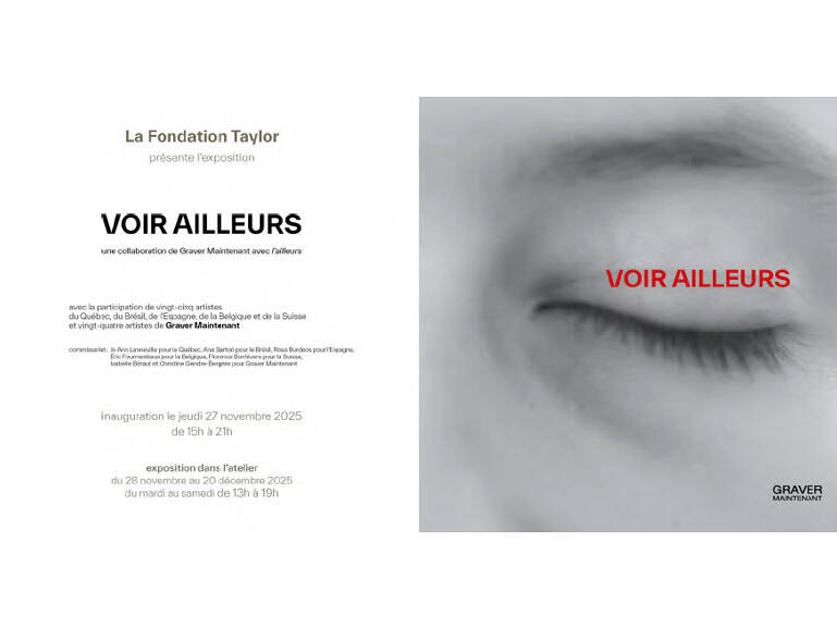 Carton d'invitation Voir ailleurs - Graver Maintenant