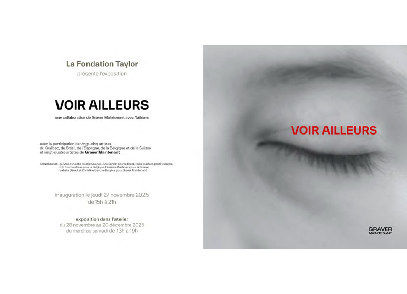 Carton d'invitation Voir ailleurs - Graver Maintenant